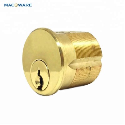 High Security Brass Plated Quality Brass Rounded Mortise Door Lock Cylinder