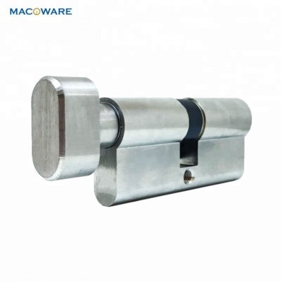 High Quality Satin Chrome Europrofile Bathroom Mortise Solid Brass Lock Cylinder