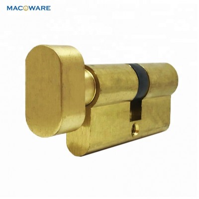 High Quality Satin Brass Europrofile Bathroom Mortise Solid Brass Lock Cylinder