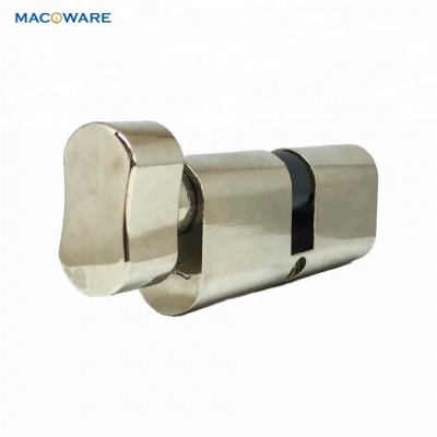 High Quality Chrome Plated Big Oval Thumbturn Mortise Solid Brass Lock Cylinder