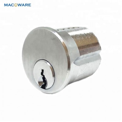 High Security Satin Chrome Quality Brass Rounded Door Mortise Lock Cylinder